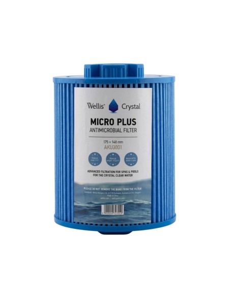 Wellis® Crystal Micro Plus 175×148 - wkład filtrujący z CIENKIM gwintem, z powłoką antybakteryjną