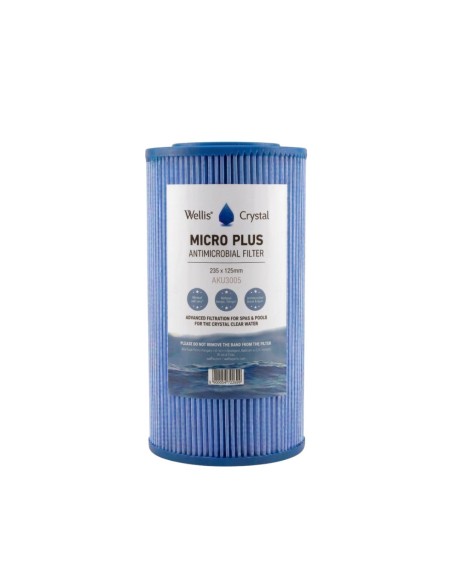 Wellis® Crystal Micro Plus 235×125 - wkład filtrujący BEZ GWINTU, z powłoką antybakteryjną